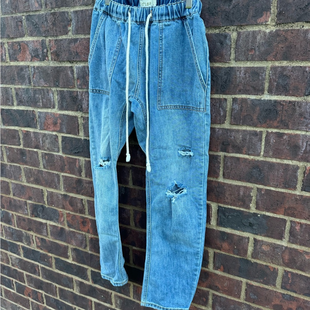 ASOS Blue Straight Leg Jeans with Vintage Aesthetic